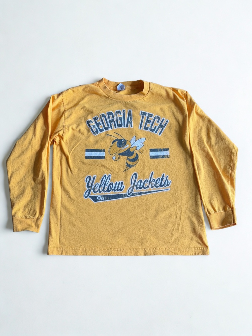 Georgia Tech Yellow Jackets Long Sleeve Tee - Goldish Yellow Youth Size XL